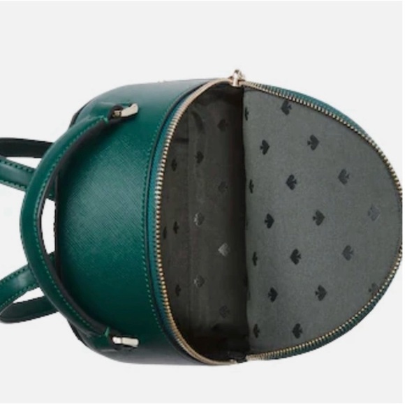 Kate Spade Schuyler mini backpack in the color Deep Jade green. - Picture 8 of 9